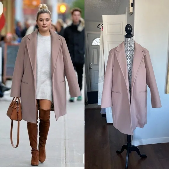 NWT 1X Joe Fresh Coat Jacket. Pinkish Maeve. One Button Closure. Pockets. - Picture 1 of 8